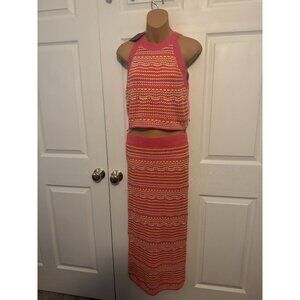 NWT Haute Hippie Two Piece Knit Skirt and Top Set S